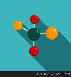 Chemistry molecule icon. Flat illustration of chemistry molecule vector icon for web design. Chemistry molecule icon, flat style
