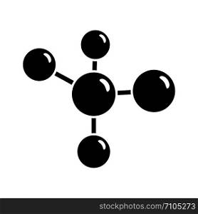 Chemistry molecule icon. Simple illustration of chemistry molecule vector icon for web design isolated on white background. Chemistry molecule icon, simple style