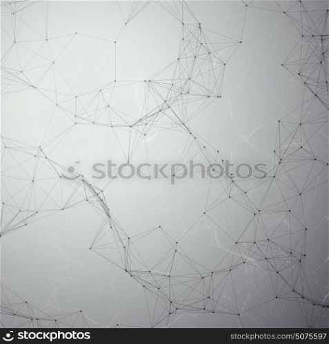 Chemistry pattern, connecting lines and dots, molecule structure on gray, scientific medical DNA research, geometric graphic background. Medicine, science and technology concept. Minimalistic design.. Chemistry pattern, connecting lines and dots, molecule structure on gray, scientific medical DNA research, geometric graphic background. Medicine, science and technology concept. Minimalistic design