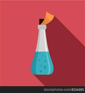 Chemistry potion icon. Flat illustration of chemistry potion vector icon for web design. Chemistry potion icon, flat style