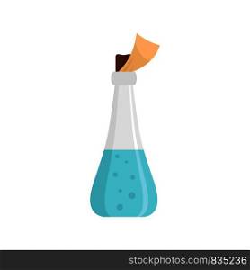 Chemistry potion icon. Flat illustration of chemistry potion vector icon for web isolated on white. Chemistry potion icon, flat style