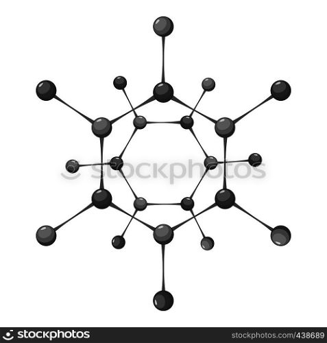 Chemistry science icon in monochrome style isolated on white background vector illustration. Chemistry science icon monochrome