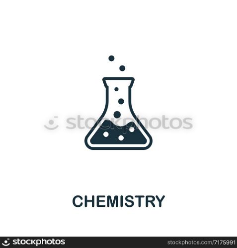 Chemistry vector icon illustration. Creative sign from biotechnology icons collection. Filled flat Chemistry icon for computer and mobile. Symbol, logo vector graphics.. Chemistry vector icon symbol. Creative sign from biotechnology icons collection. Filled flat Chemistry icon for computer and mobile