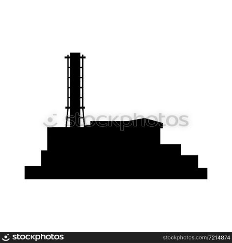 Chernobyl icon silhouette building. Vector esp10 illustration