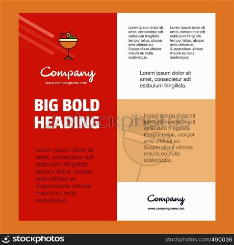 Cherries Business Company Poster Template. with place for text and images. vector background
