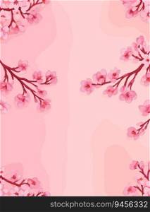 Cherry Blossom Delight: Seamless Pattern Background in Watercolor