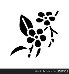cherry blossoms glyph icon vector. cherry blossoms sign. isolated symbol illustration. cherry blossoms glyph icon vector illustration
