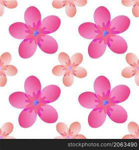 cherry blossoms seamless pattern textile print