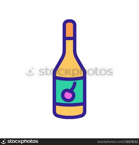 cherry drink icon vector. cherry drink sign. color isolated symbol illustration. cherry drink icon vector outline illustration