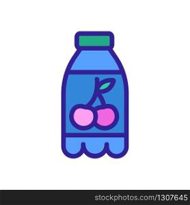 cherry drink icon vector. cherry drink sign. color isolated symbol illustration. cherry drink icon vector outline illustration