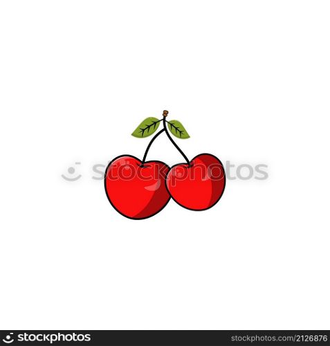 Cherry fruit icon vector design templates on white background