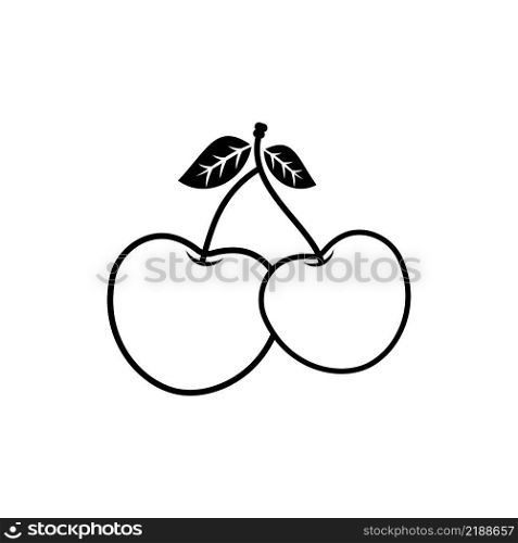 Cherry fruit icon vector design templates on white background