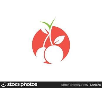 cherry fruit icon vector illustration template