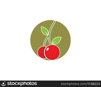 cherry fruit icon vector illustration template