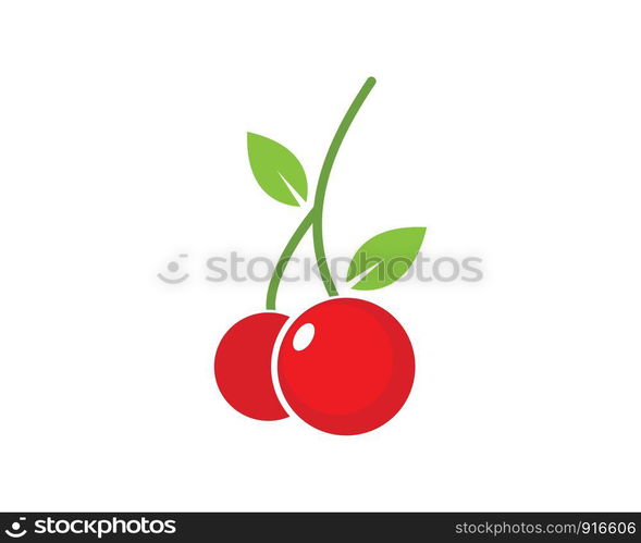 cherry fruit icon vector illustration template