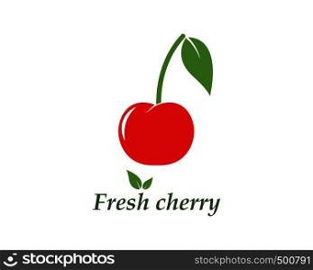 cherry fruit icon vector template
