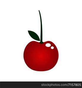 cherry fruit logo vector