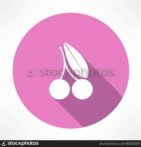 Cherry Icon Flat modern style vector illustration