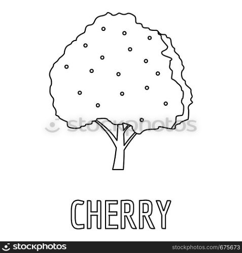 Cherry icon. Outline illustration of cherry vector icon for web. Cherry icon, outline style.