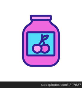 cherry juice icon vector. cherry juice sign. color isolated symbol illustration. cherry juice icon vector outline illustration