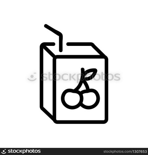 cherry juice icon vector. cherry juice sign. isolated contour symbol illustration. cherry juice icon vector outline illustration