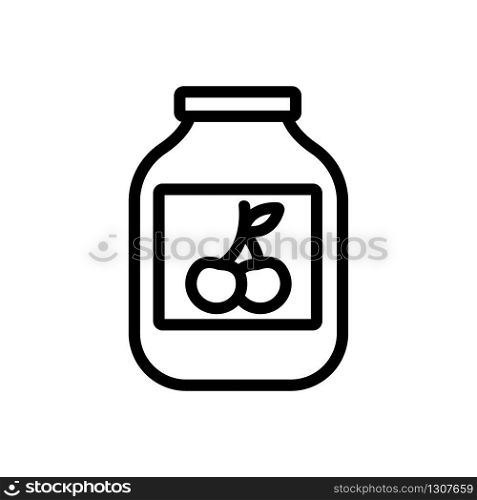 cherry juice icon vector. cherry juice sign. isolated contour symbol illustration. cherry juice icon vector outline illustration