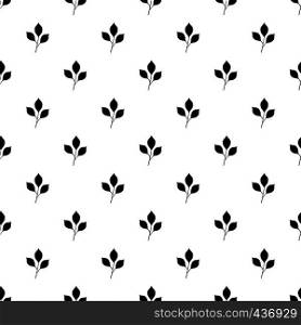 Cherry leaves pattern seamless in simple style vector illustration. Cherry leaves pattern vector