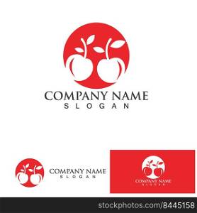 Cherry logo design template. vector illustration.
