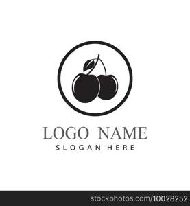 Cherry logo template design illustration