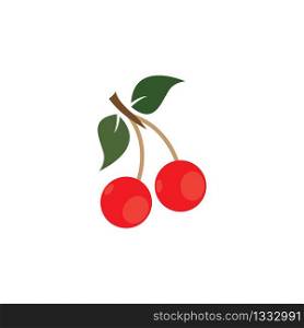 Cherry logo vector icon illustration design