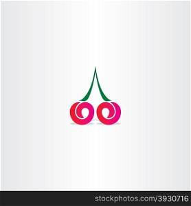 cherry logo vector stylized icon design label