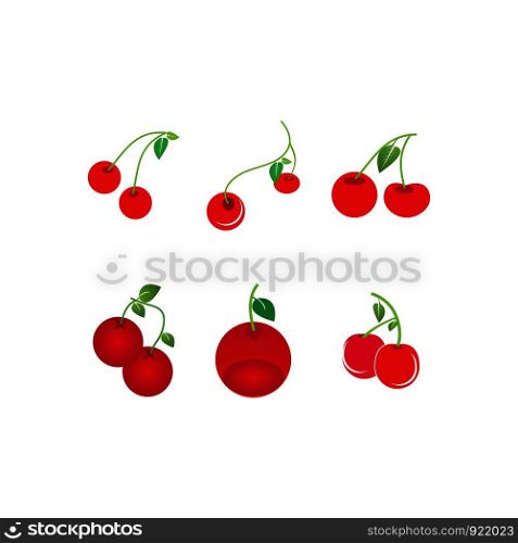 Cherry logo vector template design