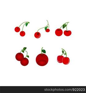 Cherry logo vector template design