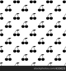Cherry pattern seamless in simple style vector illustration. Cherry pattern vector