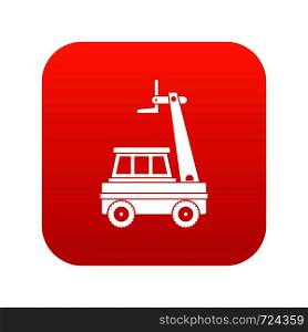 Cherry picker icon digital red for any design isolated on white vector illustration. Cherry picker icon digital red