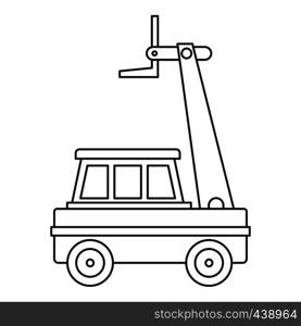 Cherry picker icon in outline style isolated vector illustration. Cherry picker icon outline