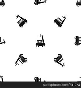 Cherry picker pattern repeat seamless in black color for any design. Vector geometric illustration. Cherry picker pattern seamless black