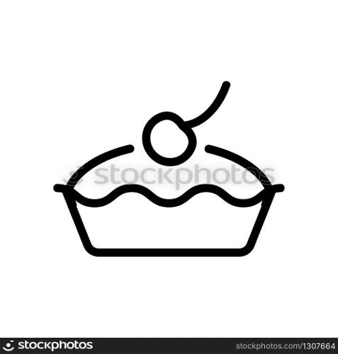 cherry pie icon vector. cherry pie sign. isolated contour symbol illustration. cherry pie icon vector outline illustration