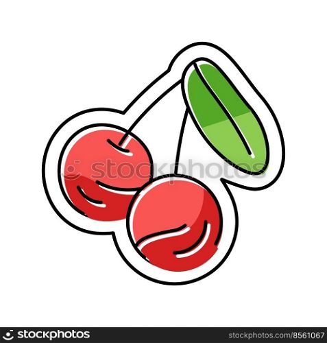 cherry slot game color icon vector. cherry slot game sign. isolated symbol illustration. cherry slot game color icon vector illustration