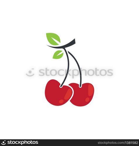 Cherry vector icon illustration design