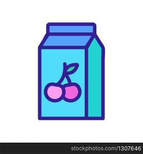 cherry yogurt icon vector. cherry yogurt sign. color isolated symbol illustration. cherry yogurt icon vector outline illustration