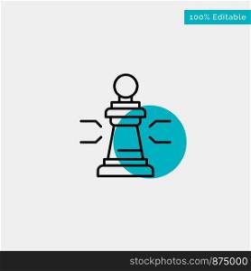 Chess, Advantage, Business, Figures, Game, Strategy, Tactic turquoise highlight circle point Vector icon