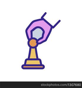 chess and hand icon vector. chess and hand sign. color isolated symbol illustration. chess and hand icon vector outline illustration
