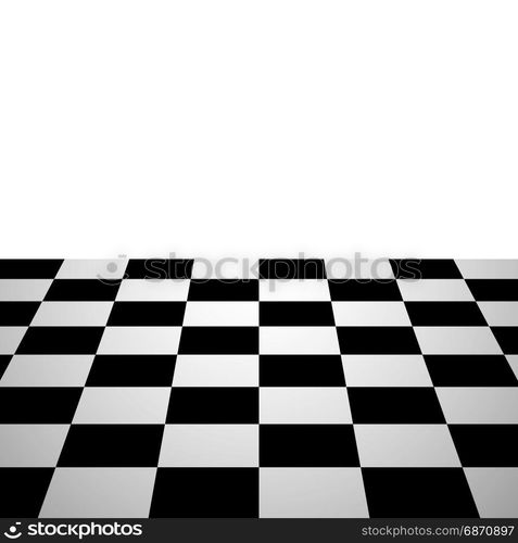 Chess board background perspective view. Vector illustration.. Chess board background perspective view