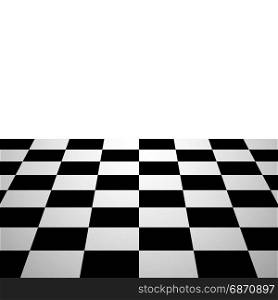 Chess board background perspective view. Vector illustration.. Chess board background perspective view