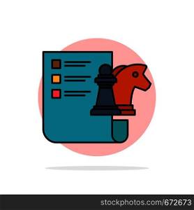 Chess, Business, Strategy, Planning Abstract Circle Background Flat color Icon