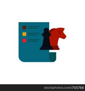 Chess, Business, Strategy, Planning Flat Color Icon. Vector icon banner Template