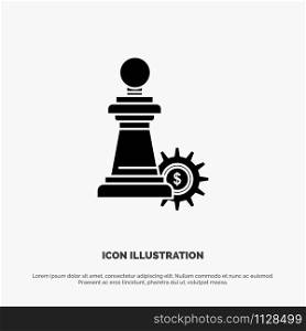 Chess, Business, Strategy, Success solid Glyph Icon vector