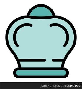 Chess crown icon outline vector. Online game. Computer bet color flat. Chess crown icon vector flat