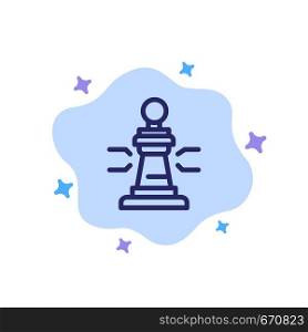 Chess, Game, Player, King, Poker Blue Icon on Abstract Cloud Background